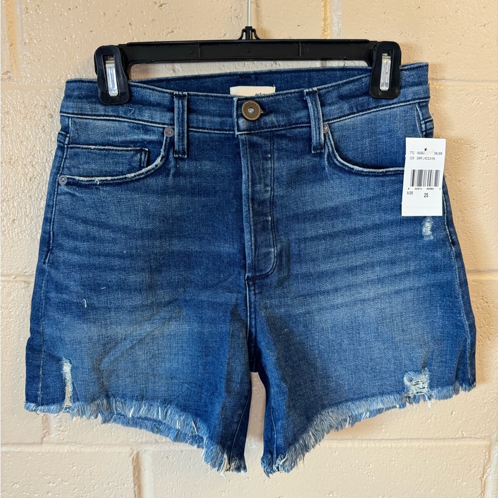 NWT Edyson Delon High-Rise Shorts in Dark Lincoln Wash Size 25 + 30 - Picture 3 of 13